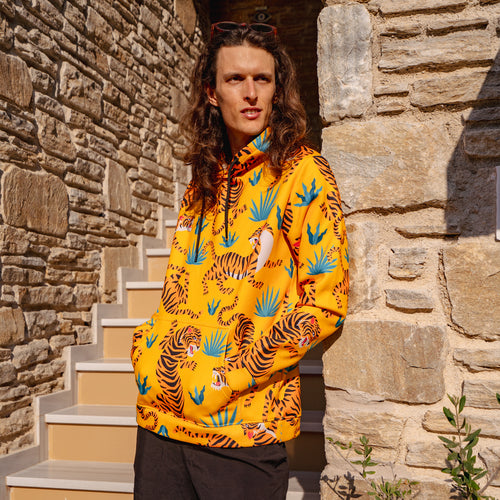 Wild Vibes Hoody – All Over Print mit Tiger & Jungle Vibes
